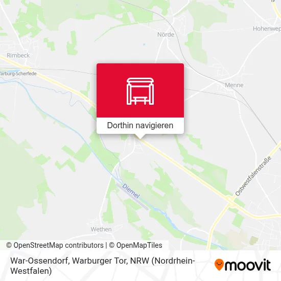 War-Ossendorf, Warburger Tor Karte