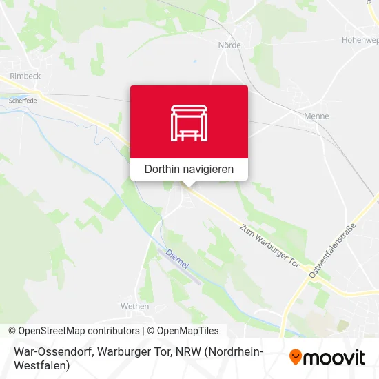 War-Ossendorf, Warburger Tor Karte