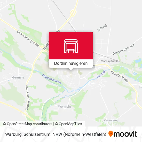 Warburg, Schulzentrum Karte