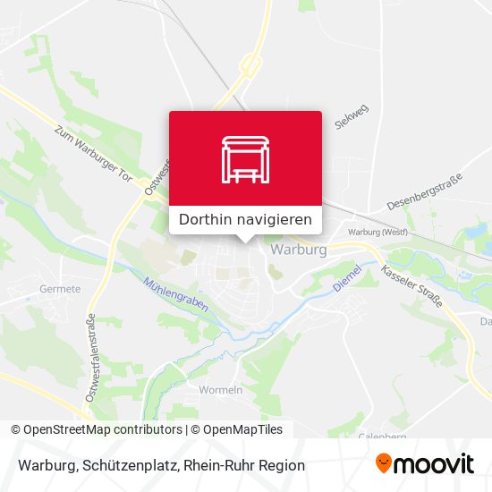 Warburg, Schützenplatz Karte