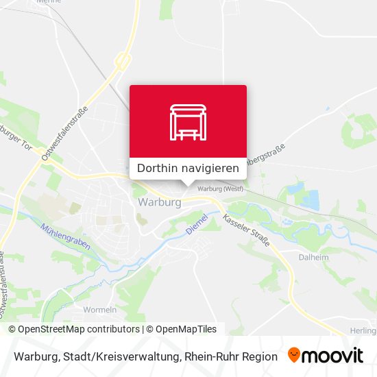 Warburg, Stadt/Kreisverwaltung Karte