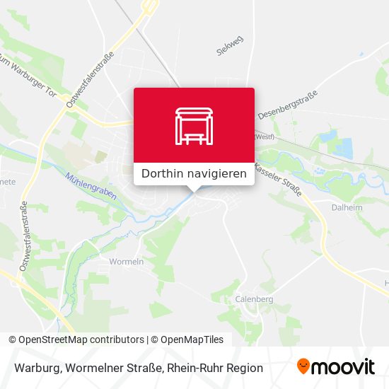 Warburg, Wormelner Straße Karte
