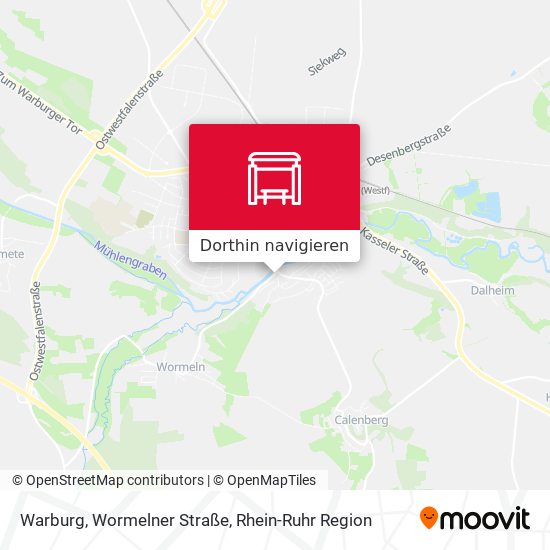Warburg, Wormelner Straße Karte