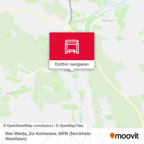 War-Welda, Zur Kohlwiese Karte