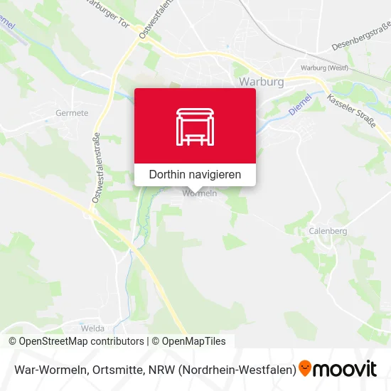 War-Wormeln, Ortsmitte Karte