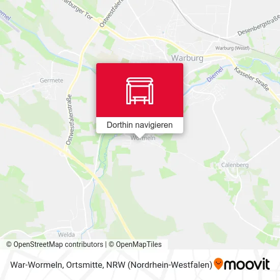 War-Wormeln, Ortsmitte Karte