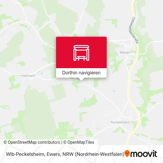 Wlb-Peckelsheim, Ewers Karte