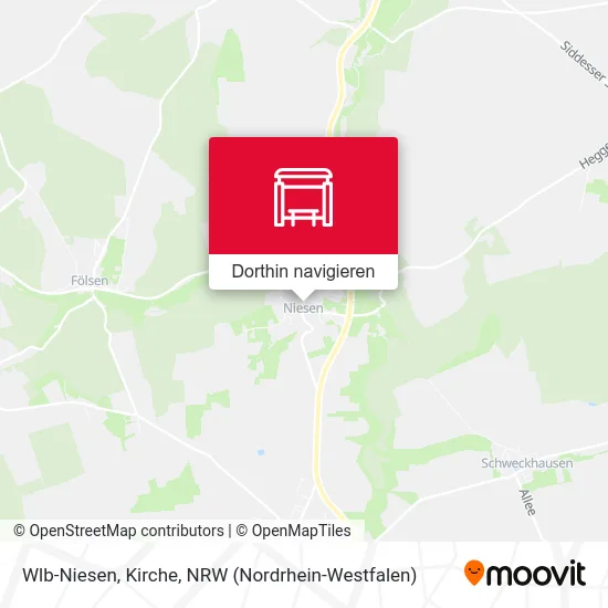 Wlb-Niesen, Kirche Karte