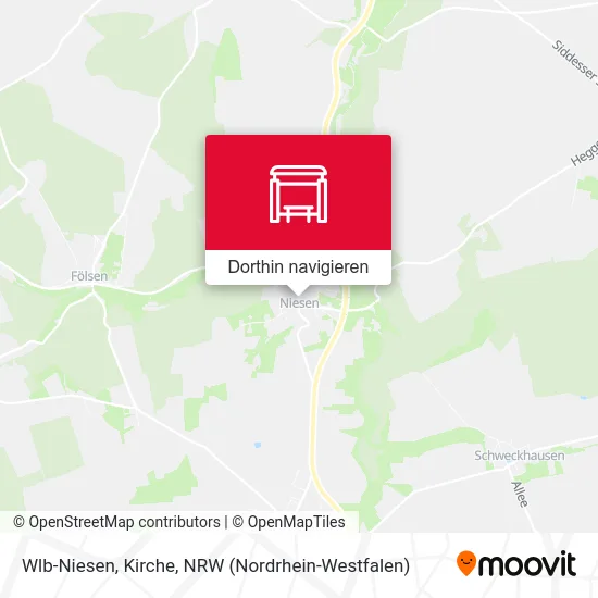 Wlb-Niesen, Kirche Karte