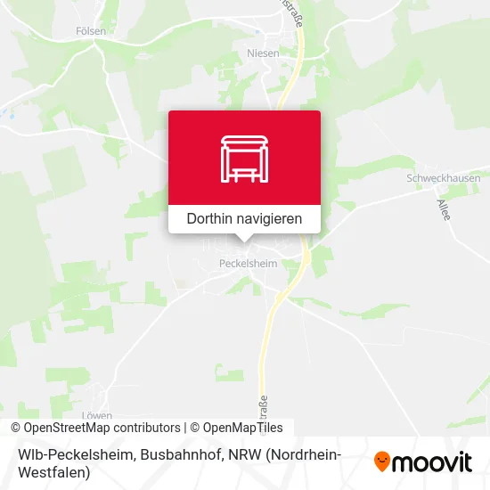 Wlb-Peckelsheim, Busbahnhof Karte