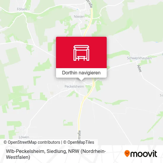 Wlb-Peckelsheim, Siedlung Karte