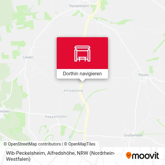 Wlb-Peckelsheim, Alfredshöhe Karte