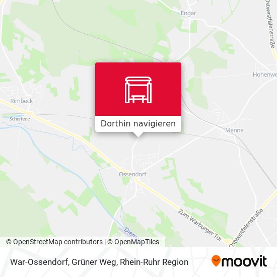 War-Ossendorf, Grüner Weg Karte
