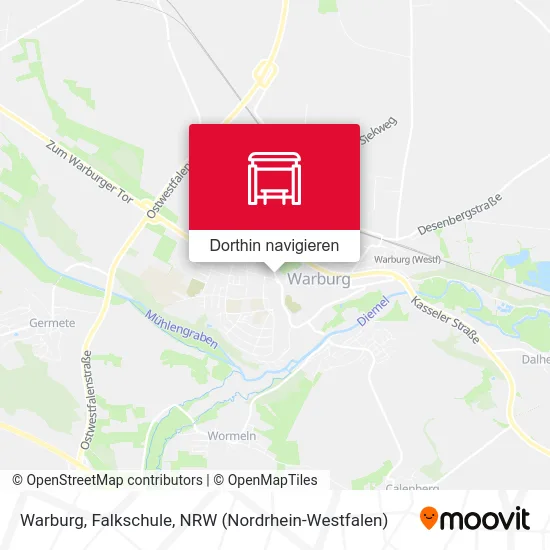 Warburg, Falkschule Karte