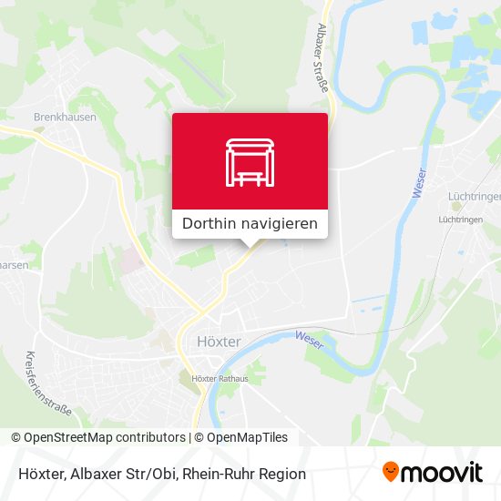 Höxter, Albaxer Str/Obi Karte
