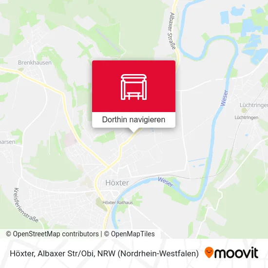 Höxter, Albaxer Str/Obi Karte