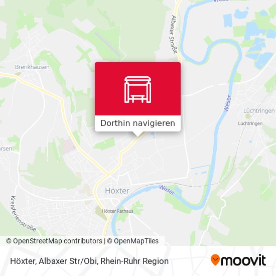 Höxter, Albaxer Str/Obi Karte