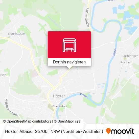 Höxter, Albaxer Str/Obi Karte