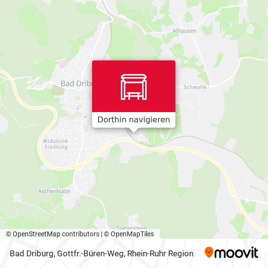 Bad Driburg, Gottfr.-Büren-Weg Karte
