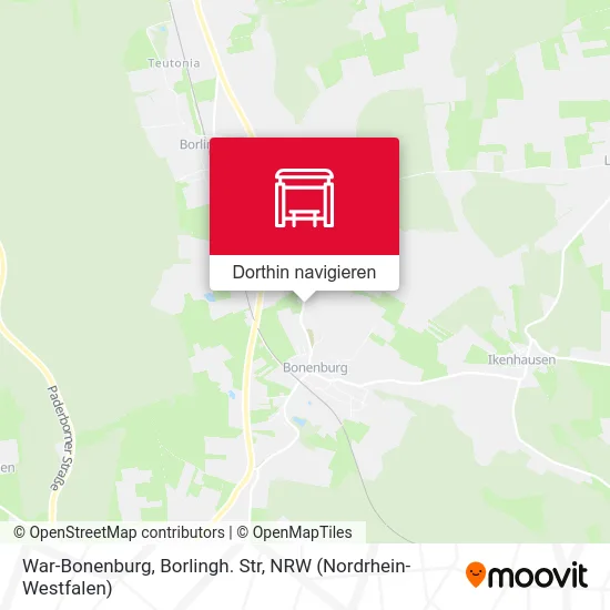 War-Bonenburg, Borlingh. Str Karte