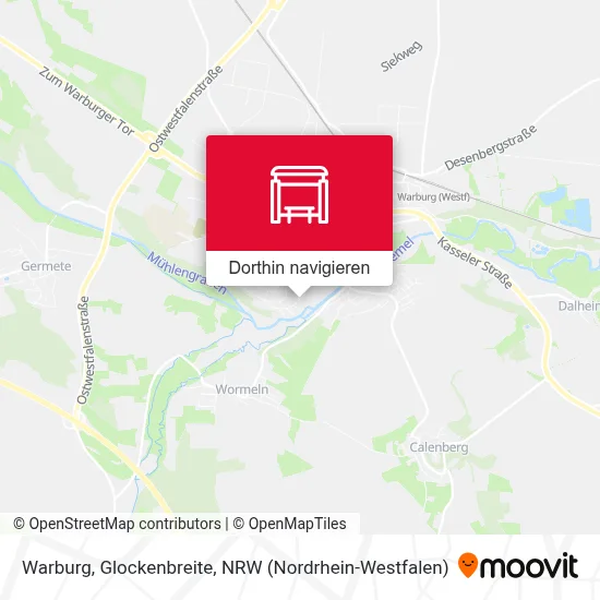 Warburg, Glockenbreite Karte