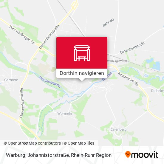 Warburg, Johannistorstraße Karte
