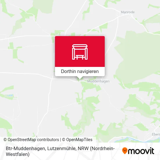 Btr-Muddenhagen, Lutzenmühle Karte