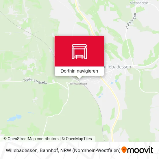 Willebadessen, Bahnhof Karte