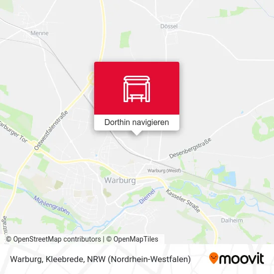 Warburg, Kleebrede Karte