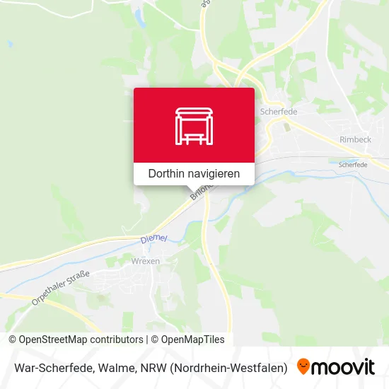 War-Scherfede, Walme Karte