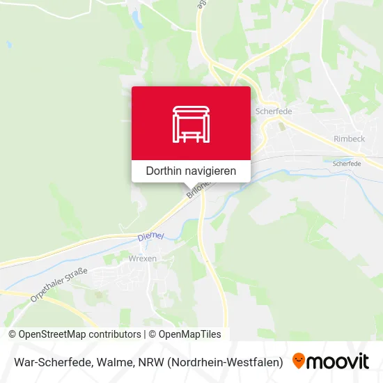 War-Scherfede, Walme Karte