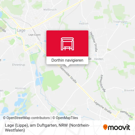 Lage (Lippe), am Duftgarten Karte