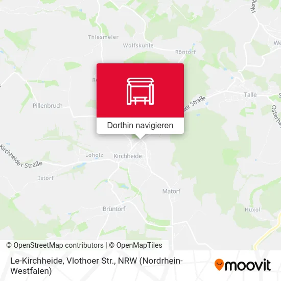 Le-Kirchheide, Vlothoer Str. Karte