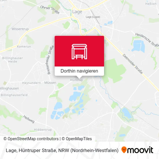 Lage, Hüntruper Straße Karte