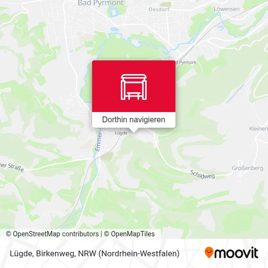 Lügde, Birkenweg Karte