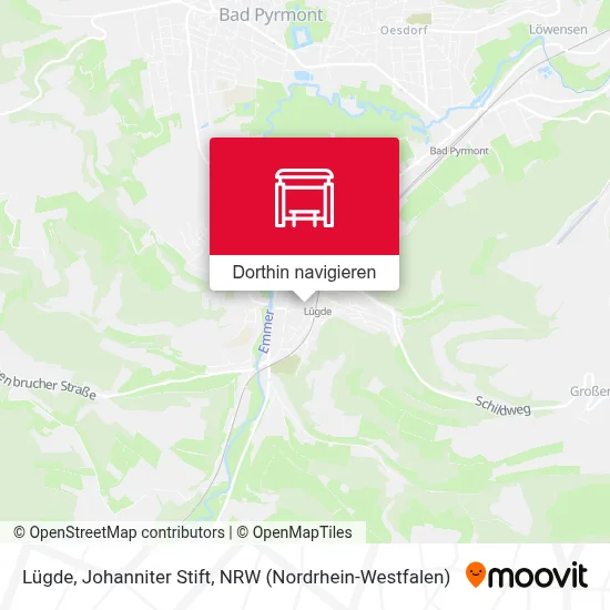 Lügde, Johanniter Stift Karte