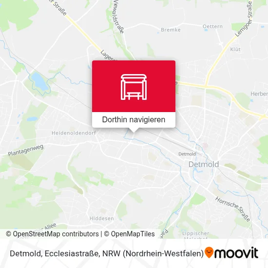 Detmold, Ecclesiastraße Karte