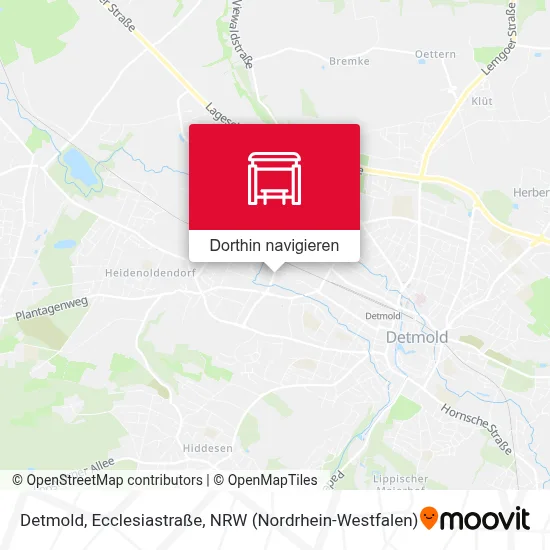 Detmold, Ecclesiastraße Karte