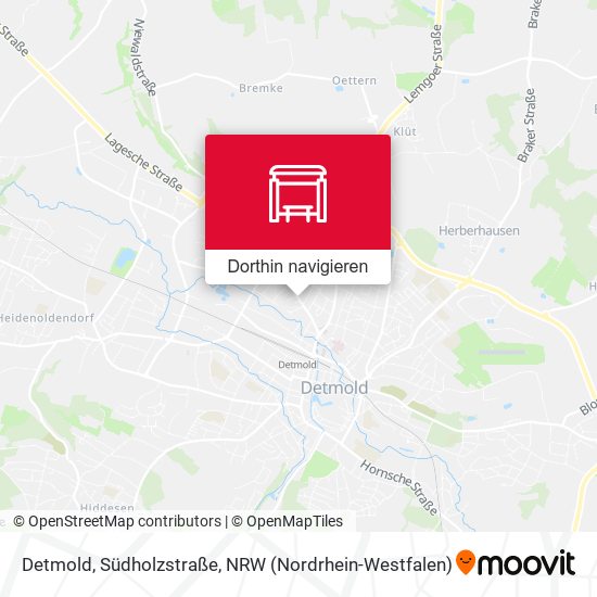 Detmold, Südholzstraße Karte
