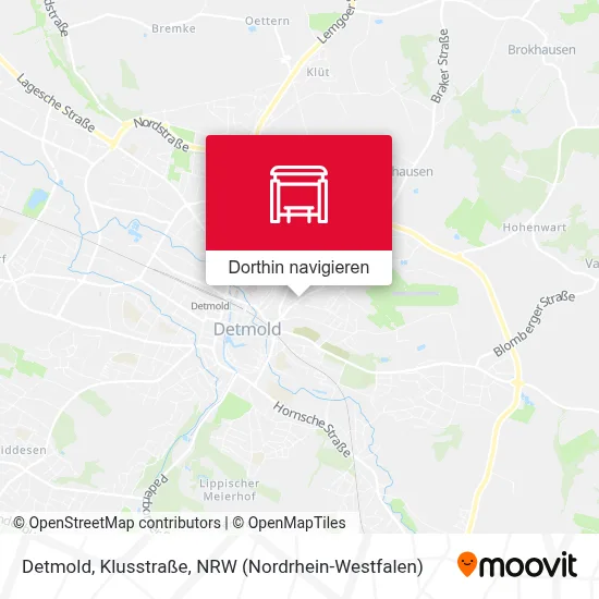 Detmold, Klusstraße Karte