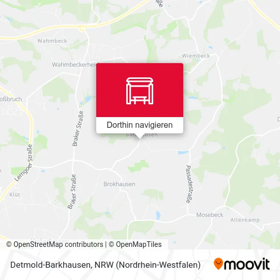 Detmold-Barkhausen Karte