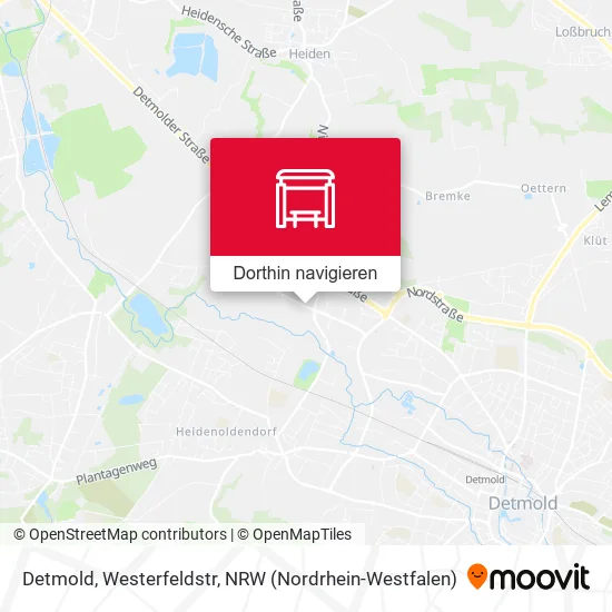 Detmold, Westerfeldstr Karte