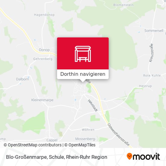 Blo-Großenmarpe, Schule Karte