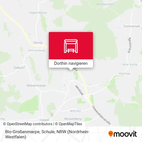 Blo-Großenmarpe, Schule Karte