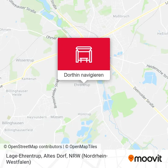 Lage-Ehrentrup, Altes Dorf Karte