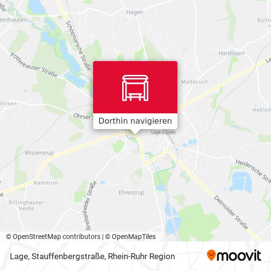 Lage, Stauffenbergstraße Karte