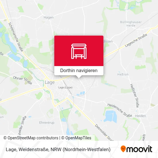 Lage, Weidenstraße Karte