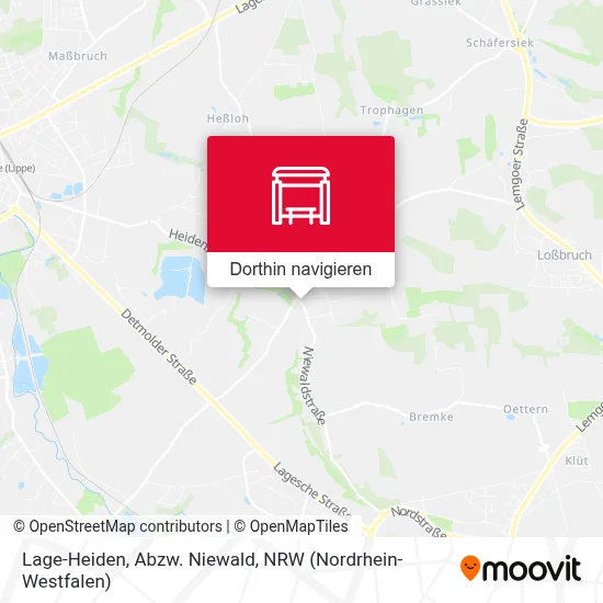 Lage-Heiden, Abzw. Niewald Karte