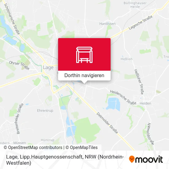 Lage, Lipp.Hauptgenossenschaft Karte