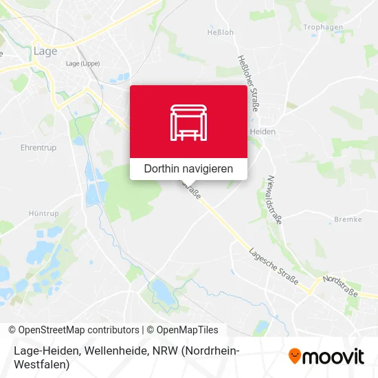 Lage-Heiden, Wellenheide Karte